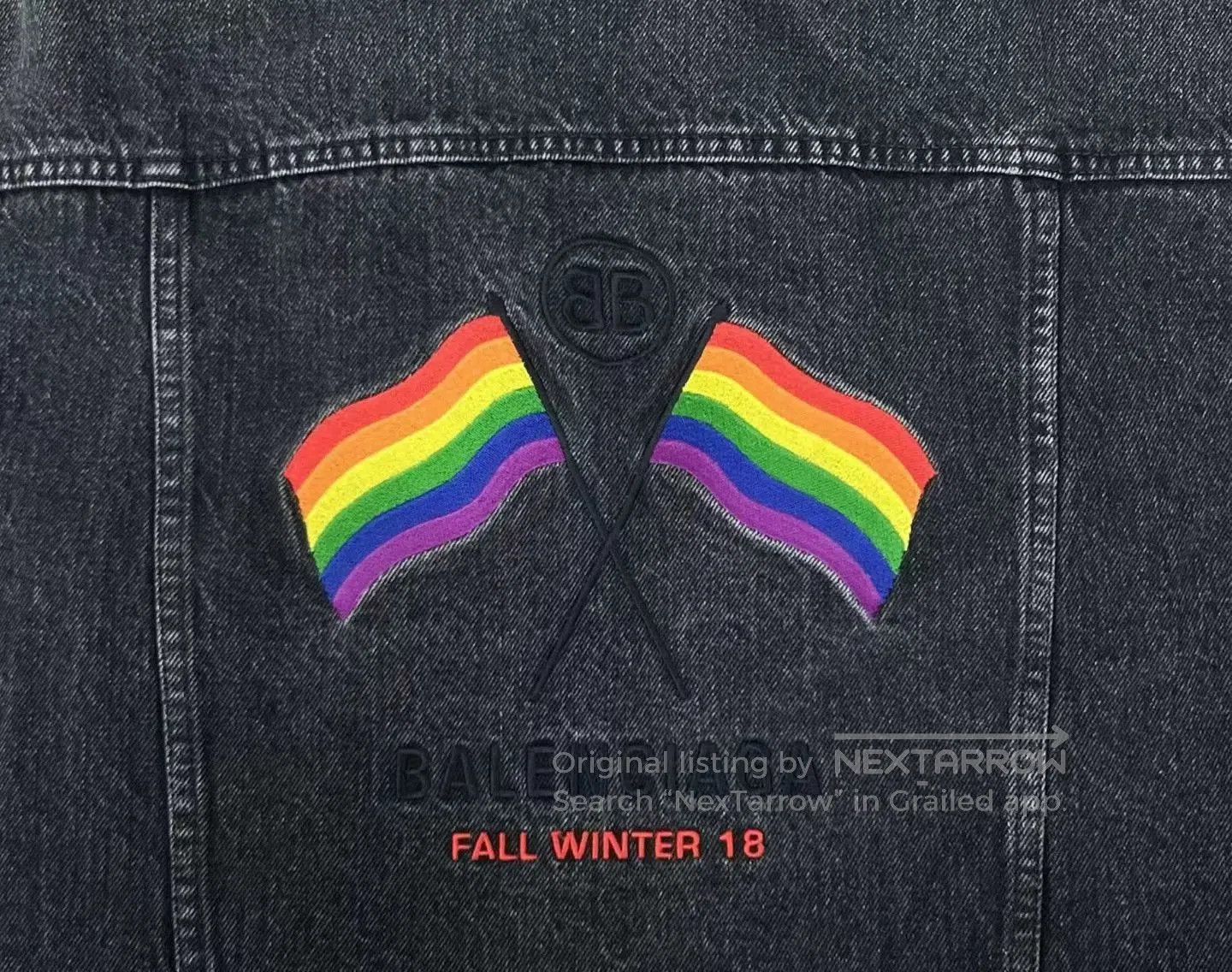 Balenciaga balenciaga black distressed denim jacket unisex. Size US M / EU 48-50 / 2 - 5 Thumbnail