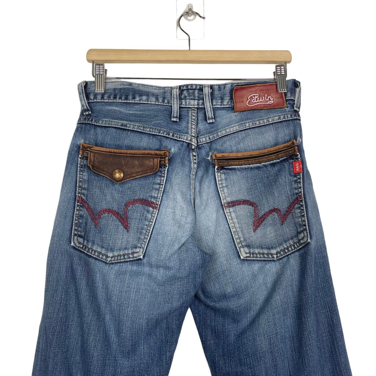 Edwin RIOT🔥30x30 Edwin Blue Trip Flare Denim Nice Colour Size US 30 / EU 46 - 8 Thumbnail
