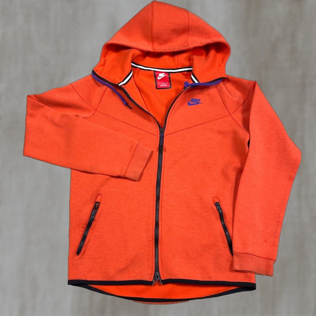 Nike Nike Tech FLeece Hoodie Men Medium Orange Blue Full ZIp Performance Adult Size US M / EU 48-50 / 2 - 1 Thumbnail