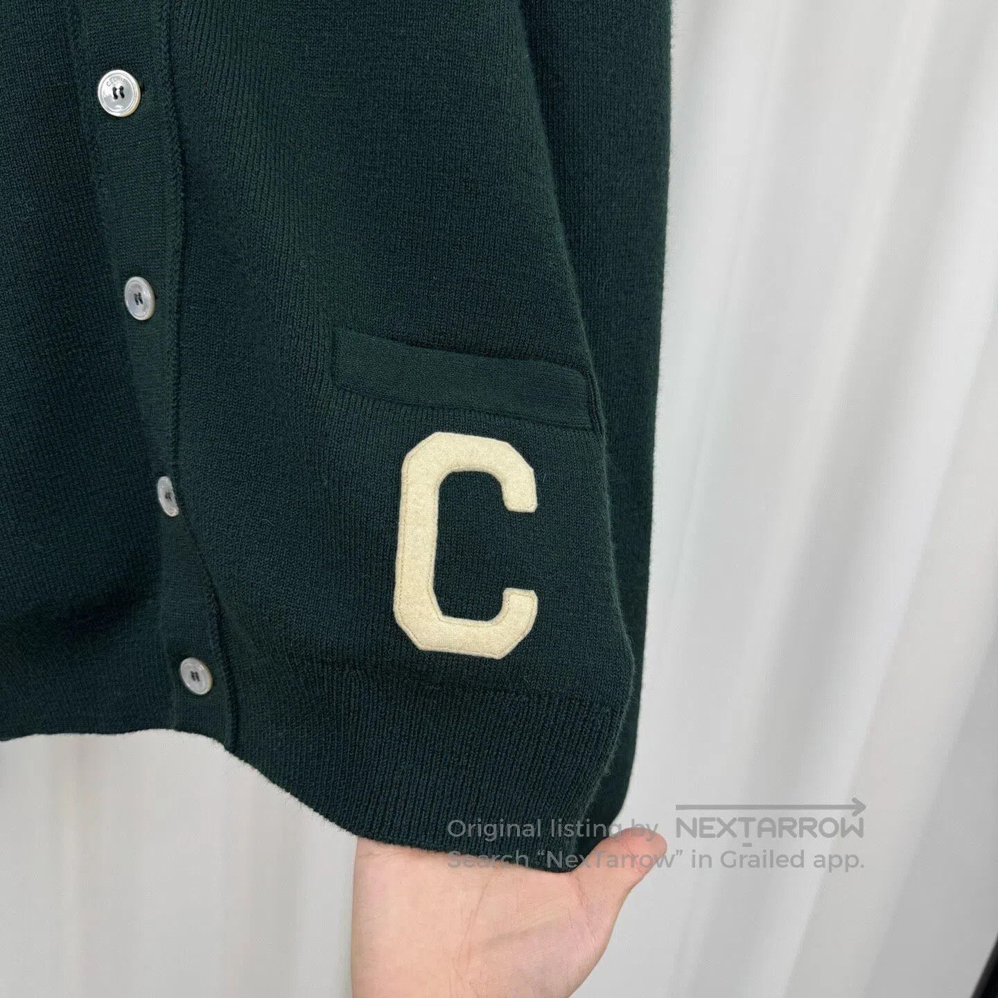 Celine CELINE 25 New Arrival Embroidered Letter Wool Cardigan| Size S / US 4 / IT 40 - 5 Thumbnail