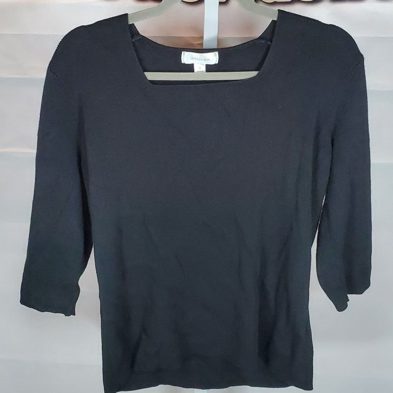 Other Dressbarn Black 3/4 Sleeve Knit Top Women’s Size XL Size XL / US 12-14 / IT 48-50 - 1 Thumbnail