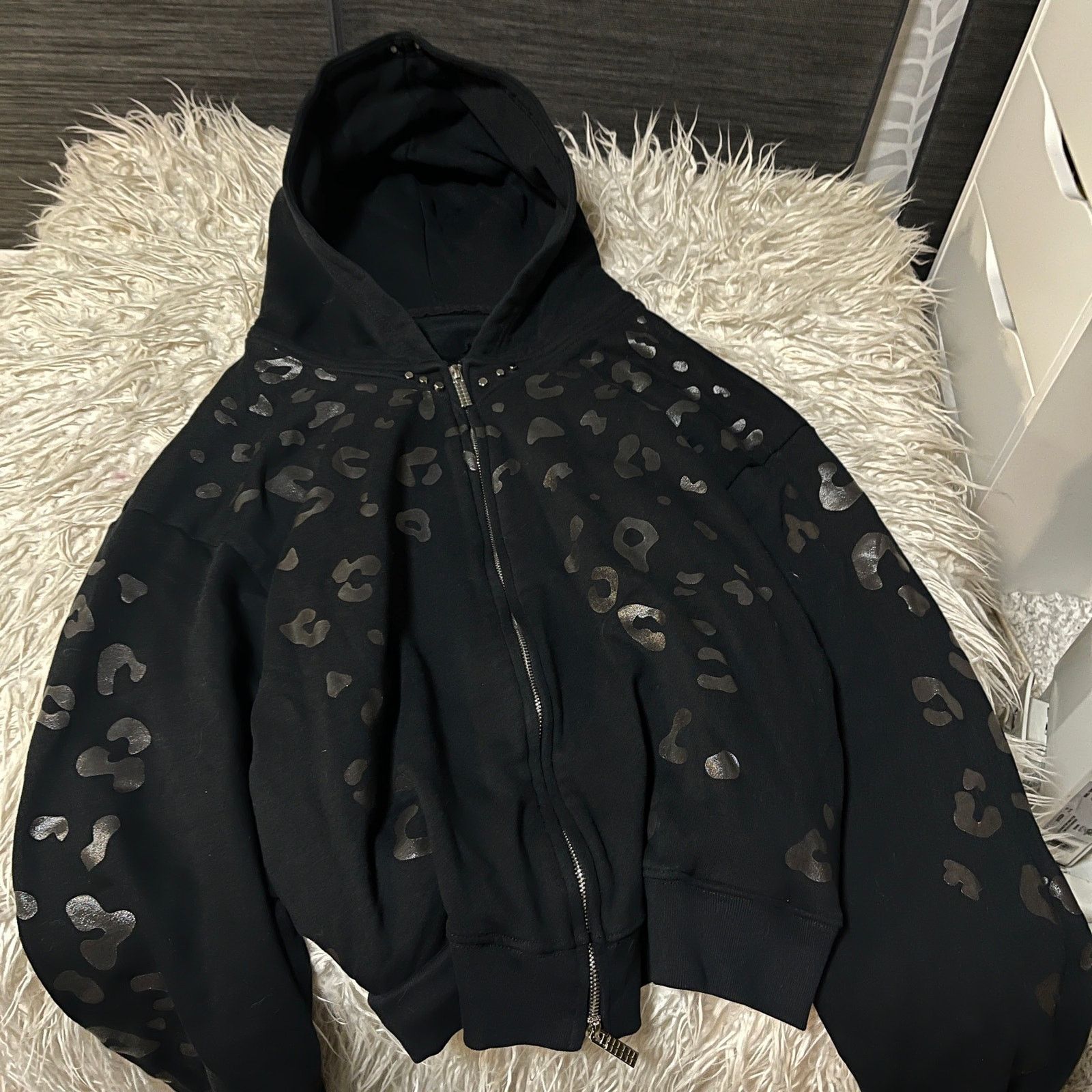 Japanese Brand Leopard Cheetah Print Zip Up Hoodie Jeremy Scott x Adidas Size US M / EU 48-50 / 2 - 5 Thumbnail