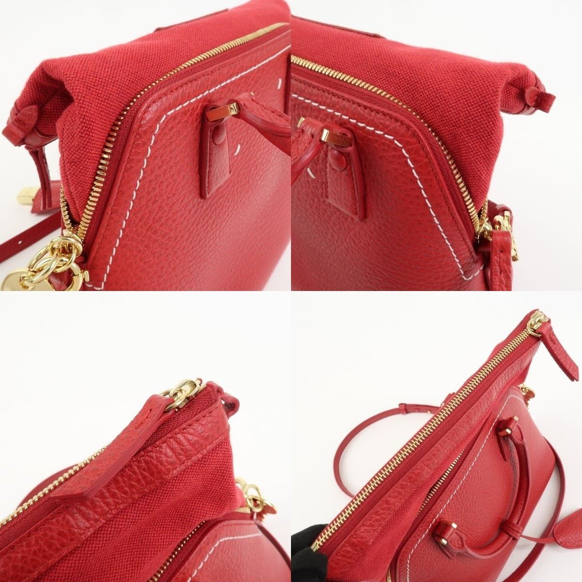 Maison Margiela Maison Margiela 5AC Mini Grained Calfskin Satchel Red Size ONE SIZE - 7 Thumbnail