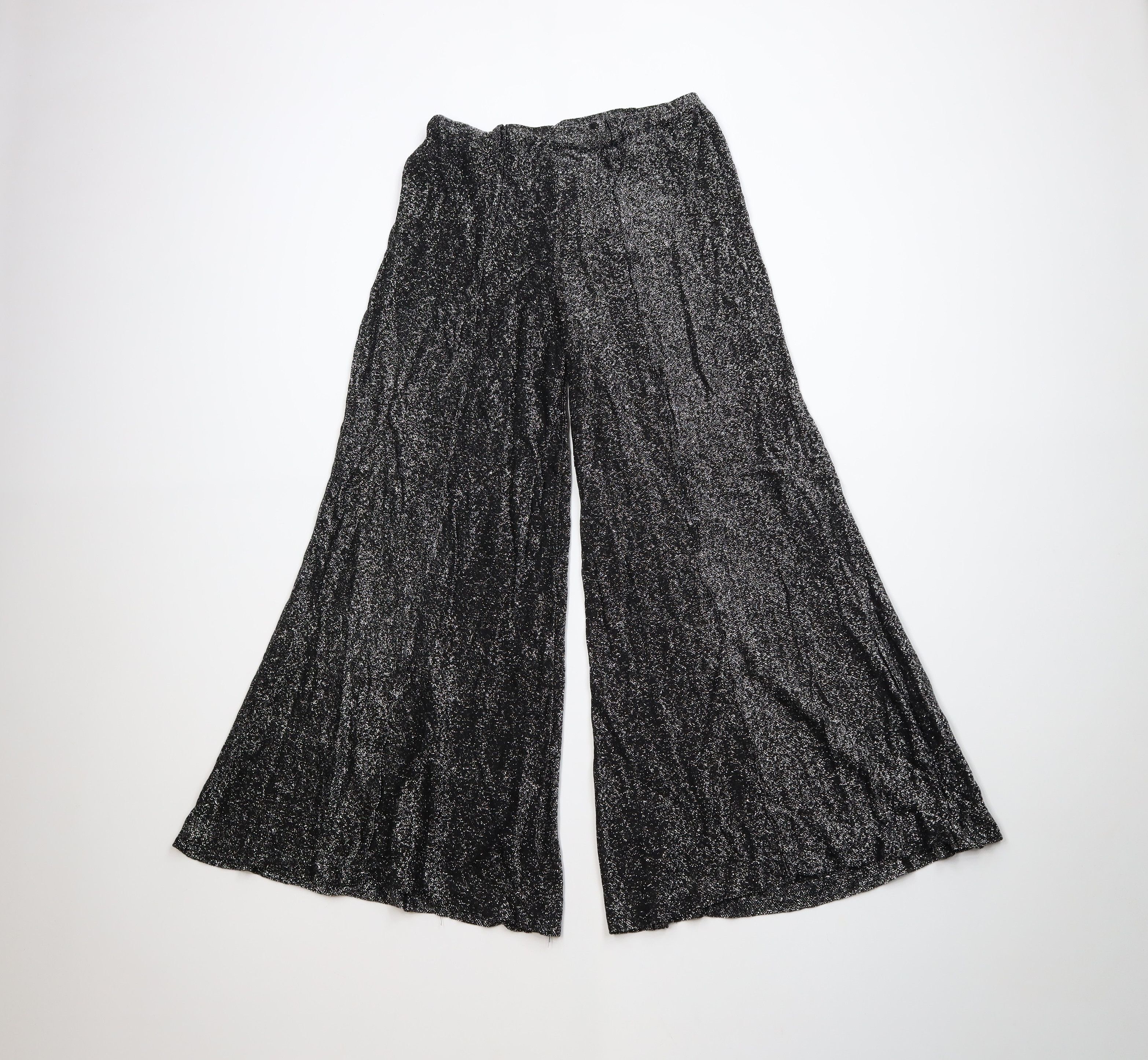 Vintage Vintage 60s 70s Boho Chic Sheer Knit Bell Bottoms Pants USA Size 36" / US 14 / IT 50 - 1 Thumbnail