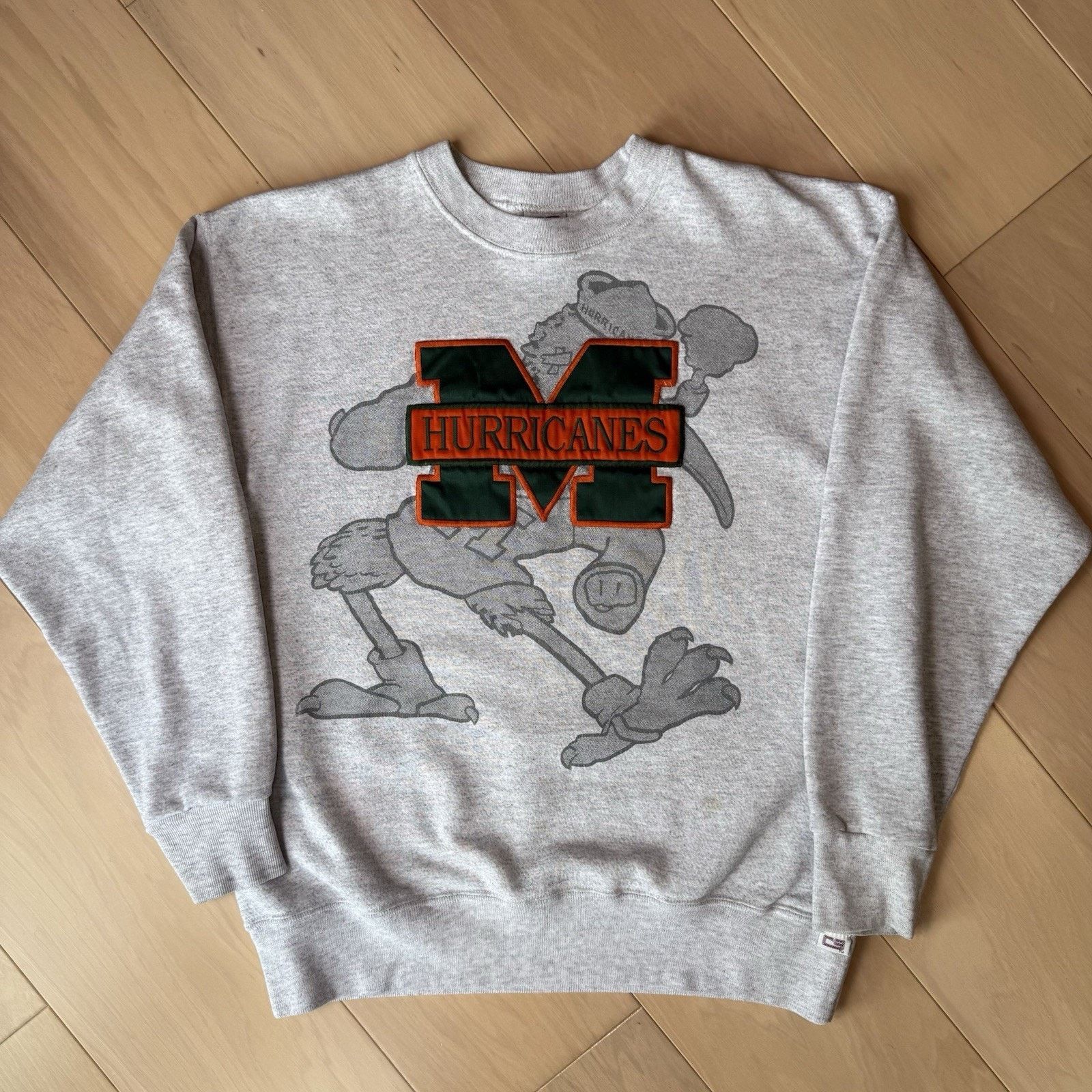 Vintage Vintage Miami Hurricanes Sweatshirt Large Gray 90s Football Size US L / EU 52-54 / 3 - 3 Thumbnail
