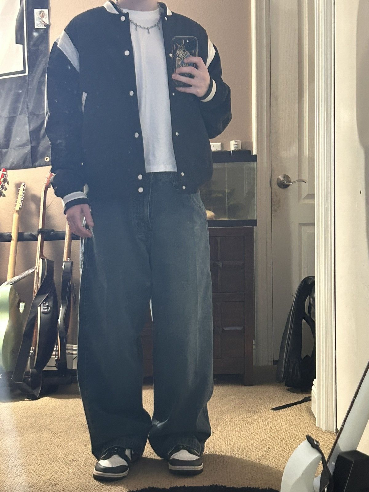 Vintage Black and White Bomber Jacket Size US L / EU 52-54 / 3 - 4 Thumbnail