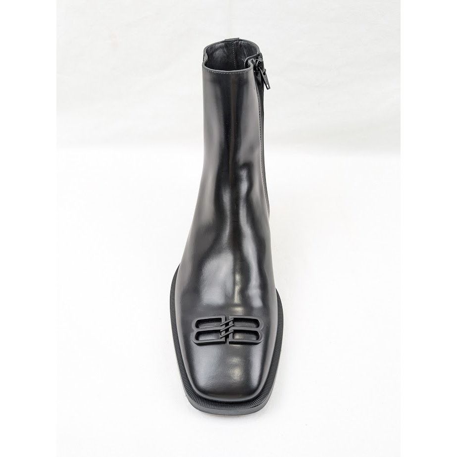 Balenciaga o1rshd1 Smooth Calf BB Matt Icon Bootie in Black/Black Size US 10 / EU 43 - 6 Thumbnail