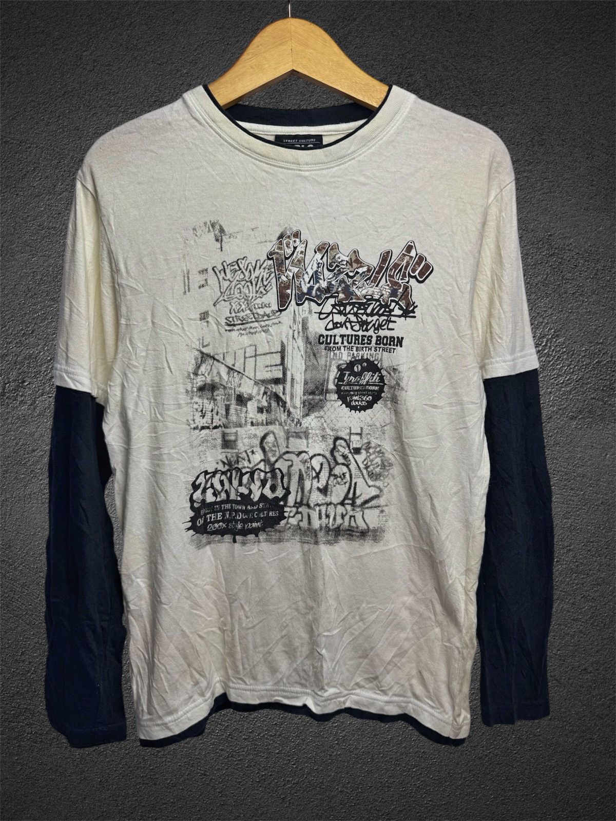 Tornado Mart Double Layers Poem Art Oblo Long Sleeve Hysteric styled Size US M / EU 48-50 / 2 - 1 Thumbnail