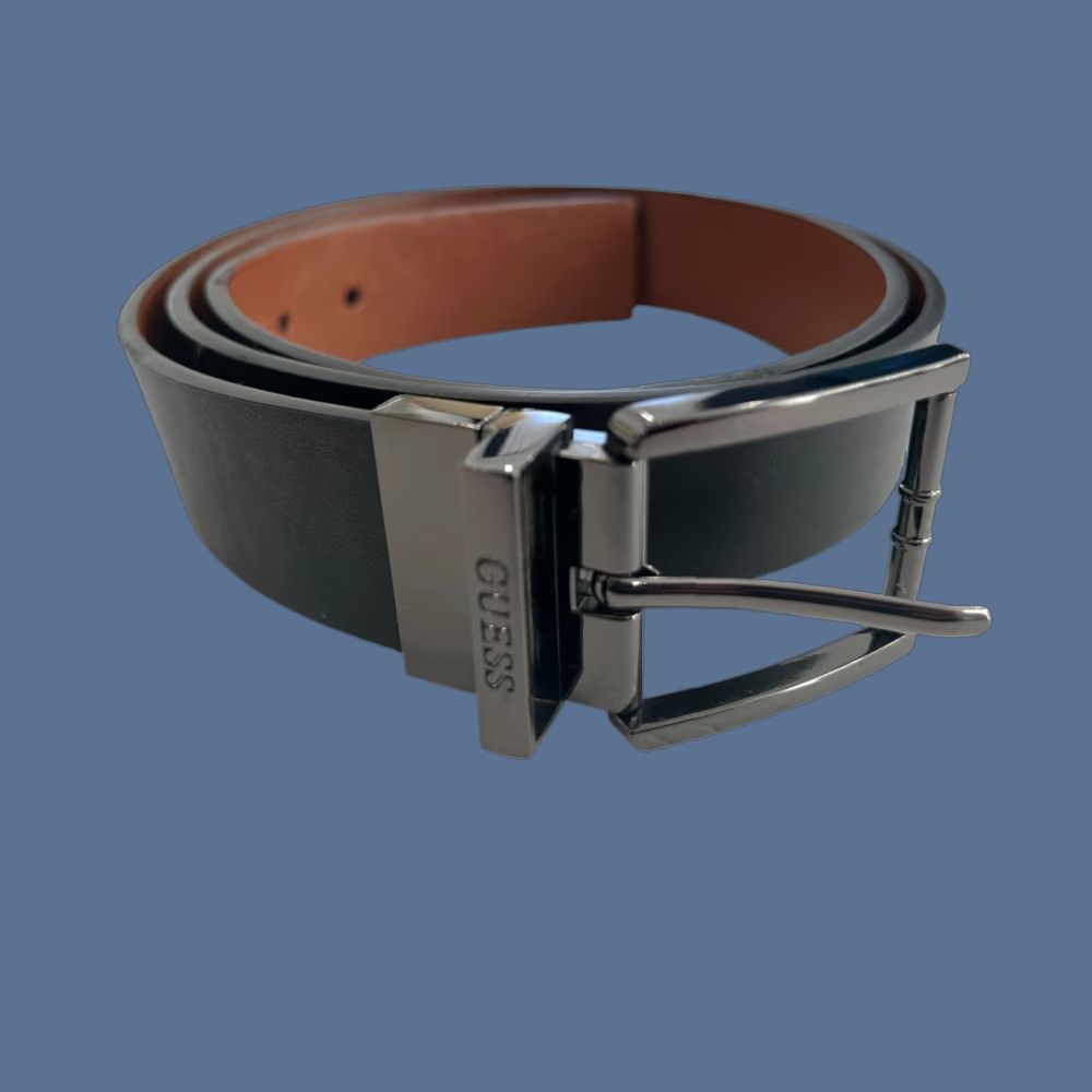 Guess Reversible Belt Mens XL 42-44 Black Brown Dress Belt