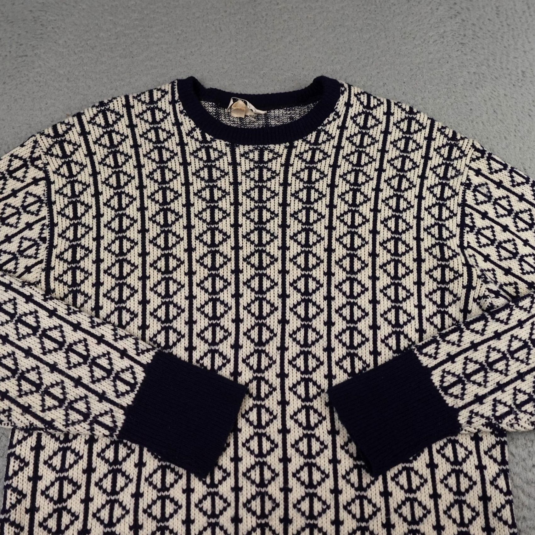 Vintage VINTAGE Heritage Sportswear Sweater Mens XL Blue Geometric 80s Ski Pullover Knit Wool? Acrylic Size US XL / EU 56 / 4 - 4 Thumbnail