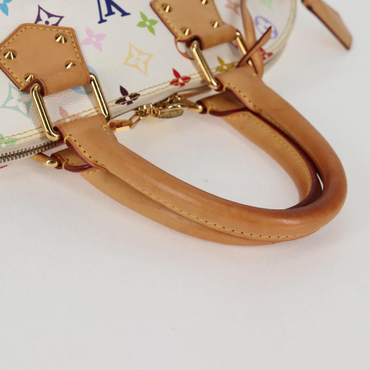 Louis Vuitton LOUIS VUITTON Monogram Multicolor Alma GM Hand Bag White Size ONE SIZE - 7 Thumbnail