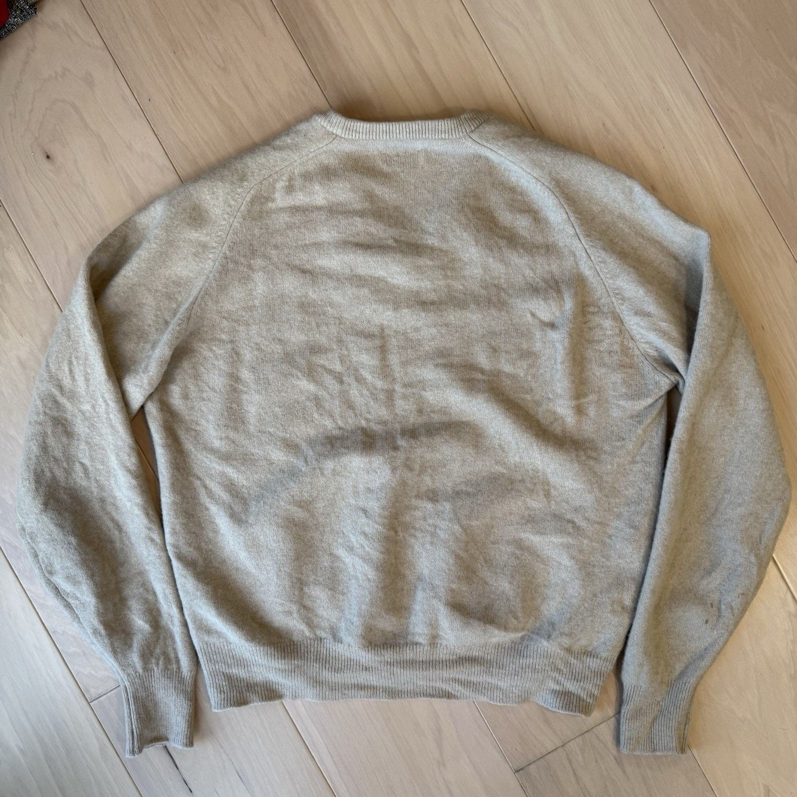 Brooks Brothers Vintage Brooks Brothers Lambswool Sweater Small Beige V Neck Size US S / EU 44-46 / 1 - 7 Thumbnail