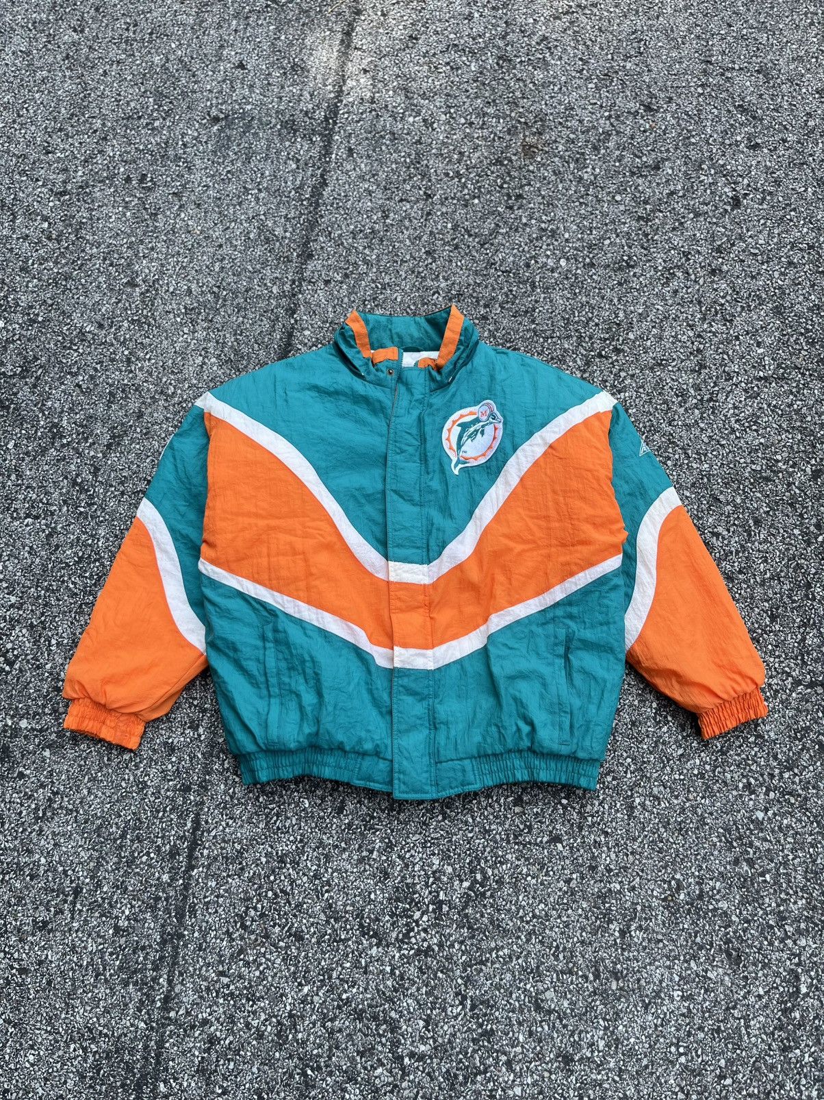 NFL Vintage 1990s Miami Dolphins Puffer Size US L / EU 52-54 / 3 - 1 Thumbnail