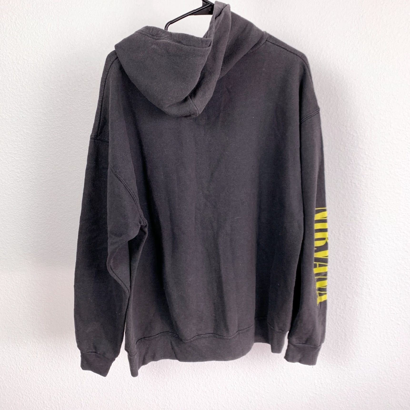 Vintage Vintage Nirvana Smiley Face Faded Black Full Zip Hoodie Jacket Large XL Mens Hoodie Size US L / EU 52-54 / 3 - 4 Thumbnail