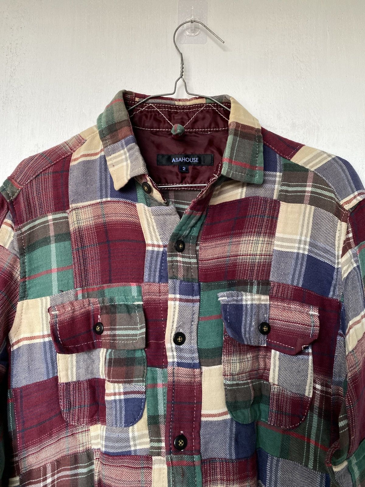 If Six Was Nine × Japanese Brand Abahouse Patchwork Flannel Shirt Size US M / EU 48-50 / 2 - 3 Thumbnail
