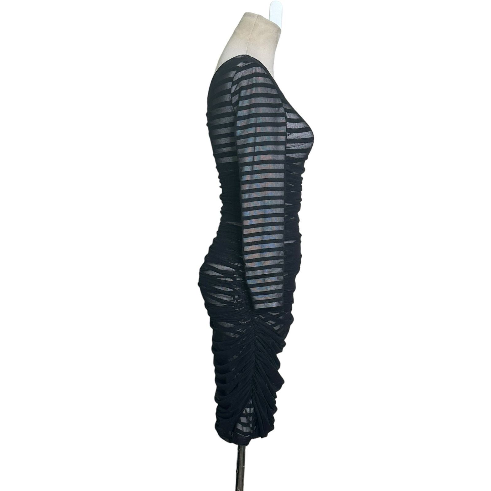 Bcbgmaxazria BCBGMAXAZRIA Striped One Shoulder Cocktail Dress size XS Size XS / US 0-2 / IT 36-38 - 7 Thumbnail