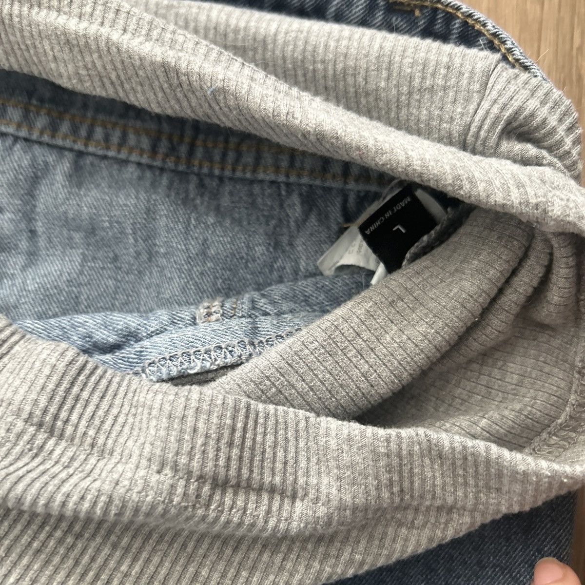 Other Light blue jeanunique layered waistband and wide-leg design, Size 34" / US 12 / IT 48 - 5 Thumbnail