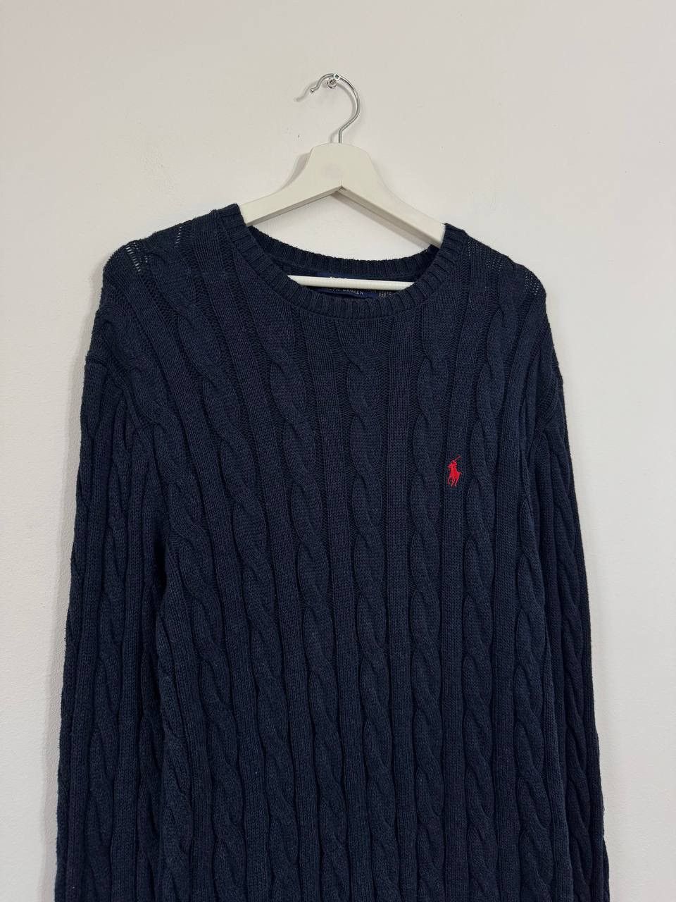 Polo Ralph Lauren Polo Ralph Lauren Cable Knit Sweater Navy–Classic Pony Logo Size US M / EU 48-50 / 2 - 3 Thumbnail