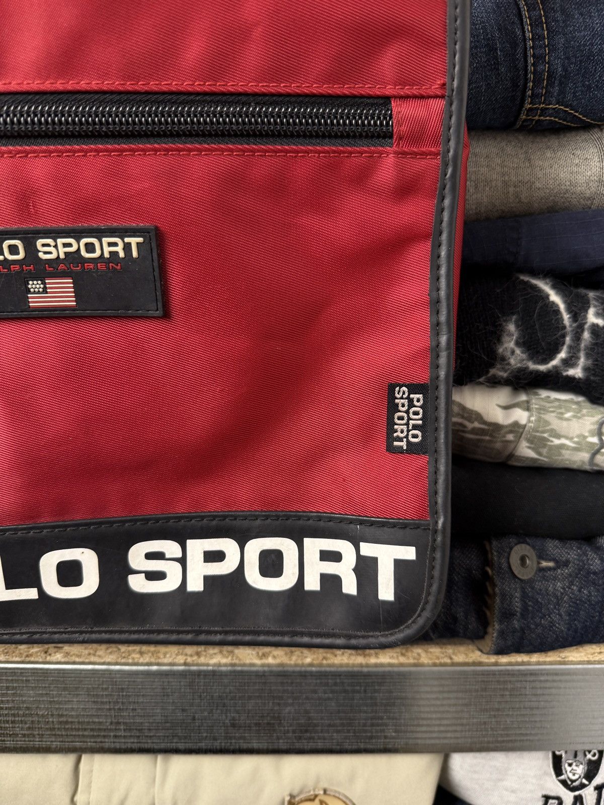 Polo Ralph Lauren 🔥🇺🇸VINTAGE POLO SPORT BAG MESSENGER Y2K 🇺🇸🔥 Size ONE SIZE - 5 Thumbnail