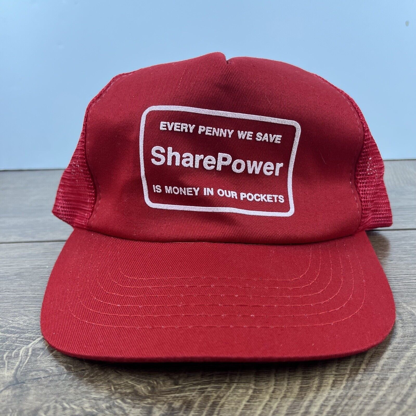 Other Sharepower Hat Every Penny We Save Hat Red Adjustable Hat Re Size ONE SIZE - 1 Thumbnail