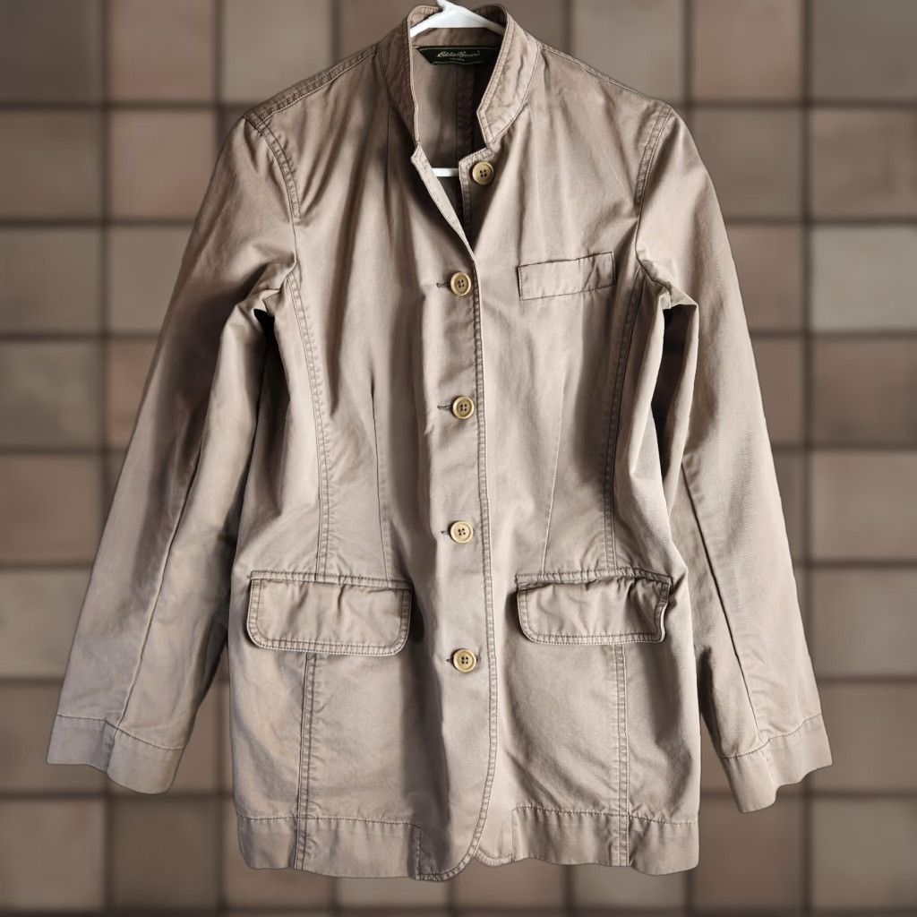 Eddie Bauer Eddie Bauer Womens Cotton Tan Buttonfront Field Utility Jacket-Size 8 Size M / US 6-8 / IT 42-44 - 1 Thumbnail