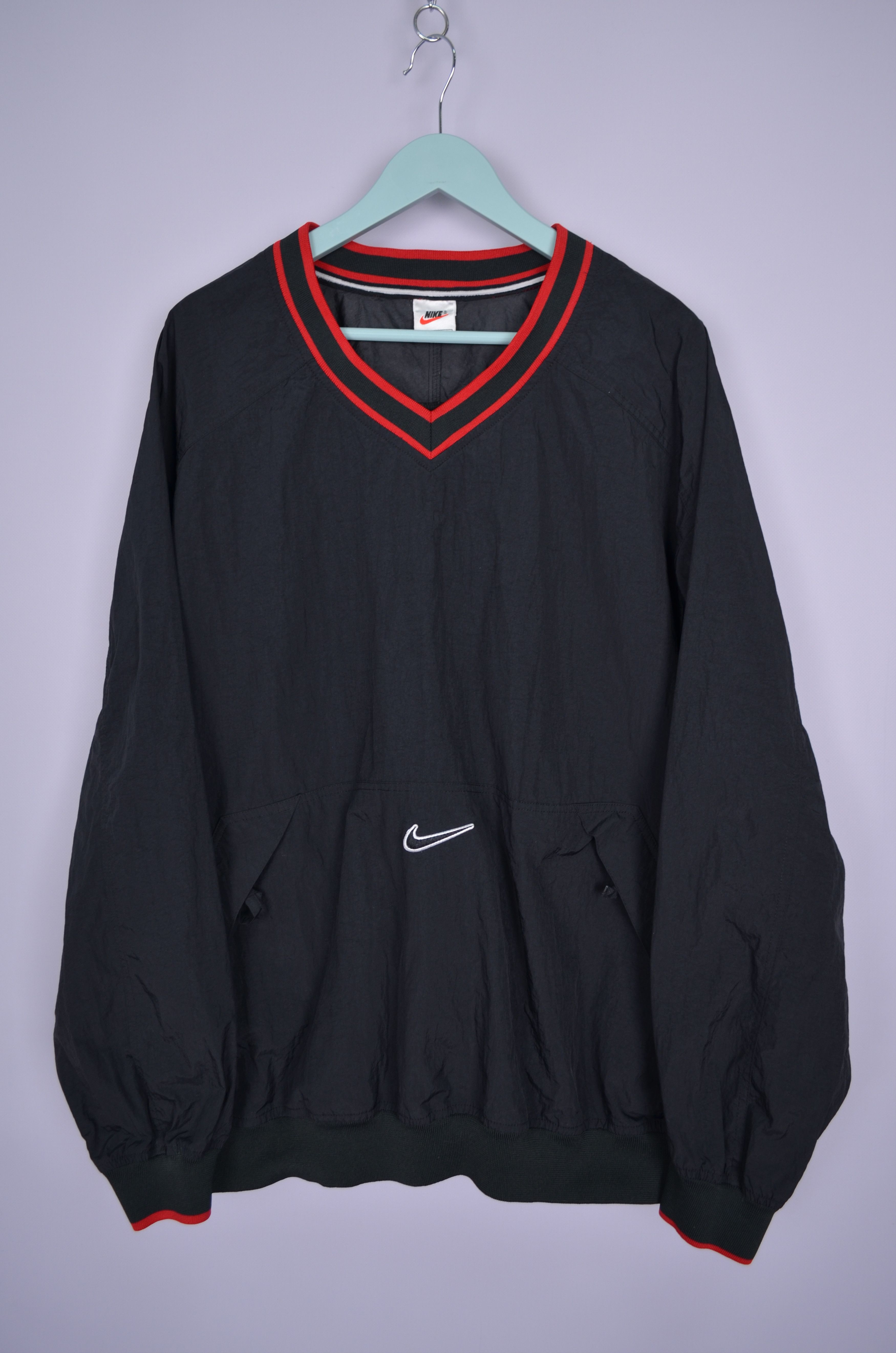 Nike × Vintage Nike Nylon Jacket Swoosh Logo Pockets Size XL 90s y2k Size US XL / EU 56 / 4 - 1 Thumbnail
