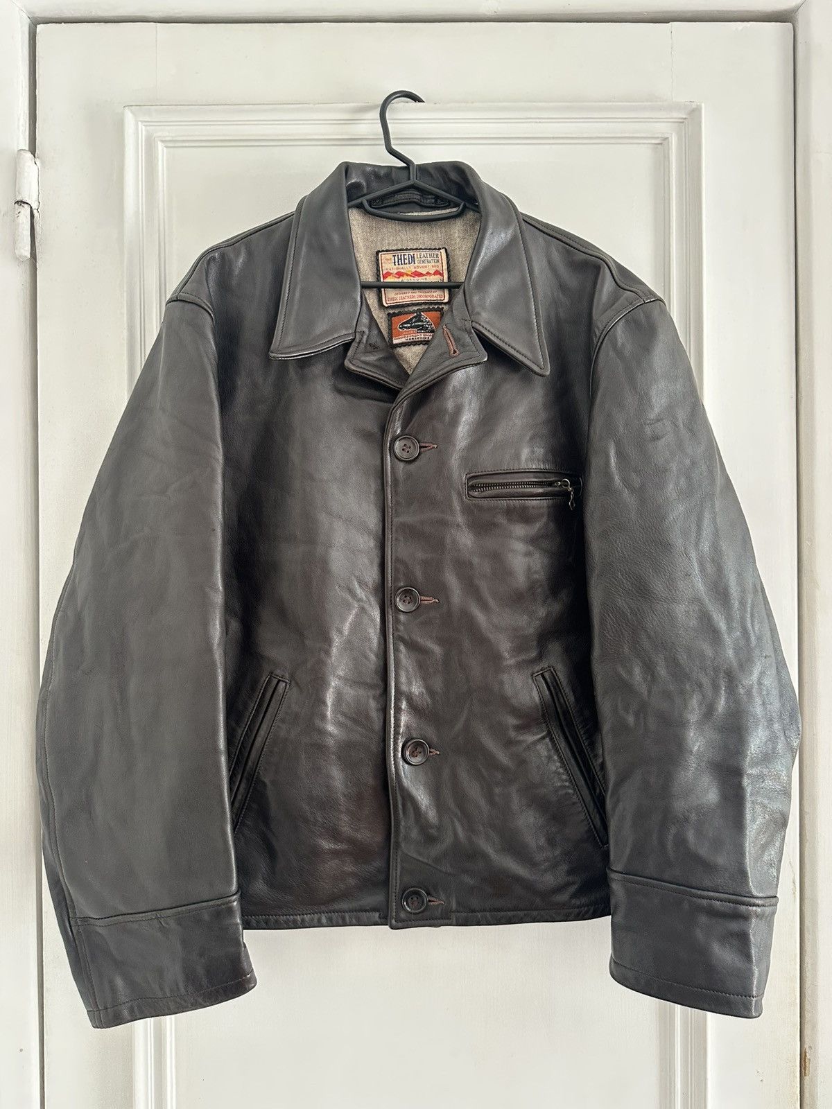Thedi Thedi Vintage Military Army Style Cropped Leather Jacket Size US M / EU 48-50 / 2 - 5 Thumbnail
