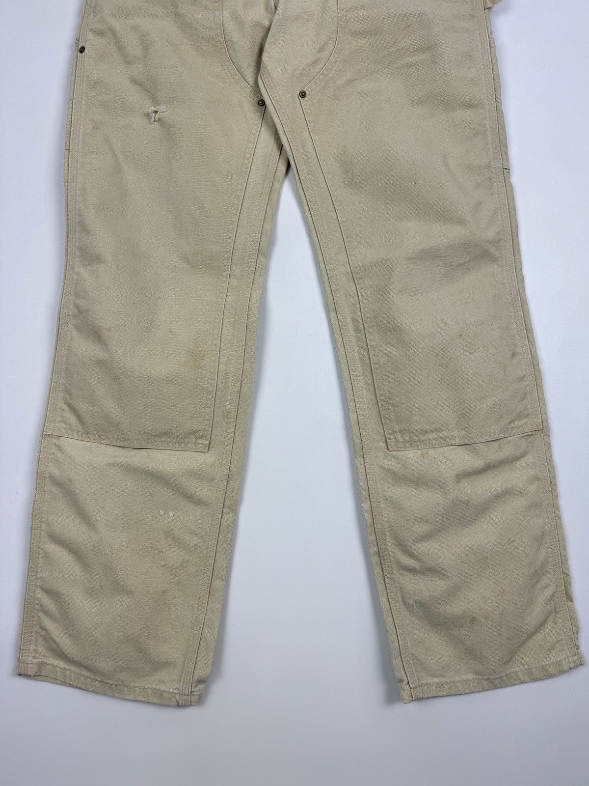 Carhartt 90’s Vintage Carhartt Distressed Double Knee Tan Work Pants Size US 31 - 4 Thumbnail