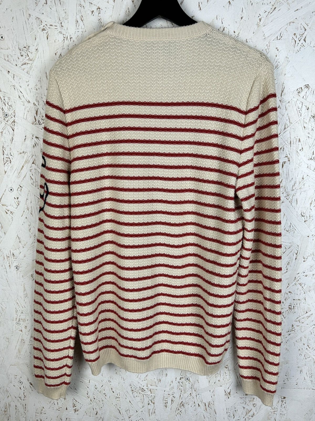 Gucci Gucci Embroidered Anchor Cotton Cashmere Striped Sweater Size M / US 6-8 / IT 42-44 - 7 Thumbnail
