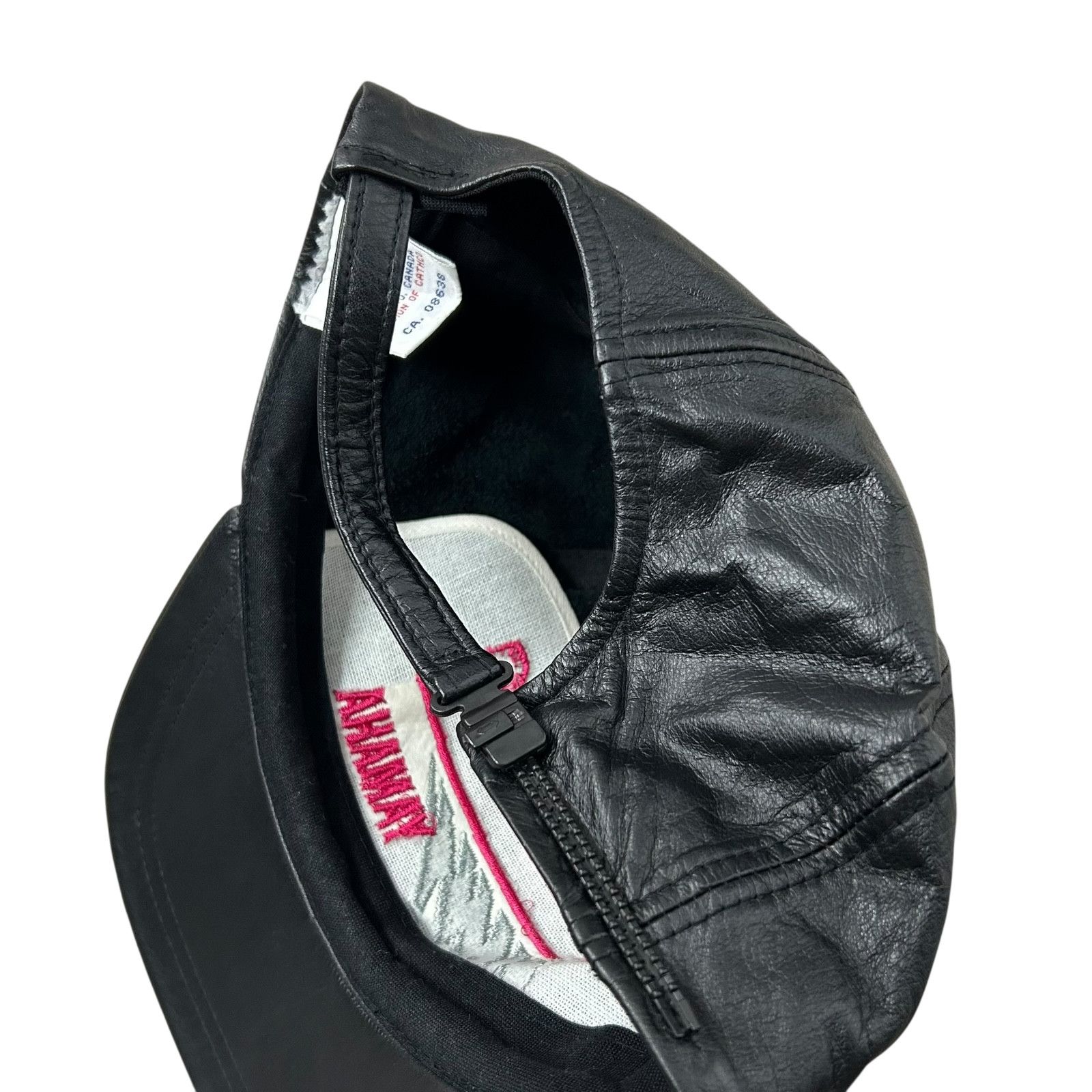 Yamaha RARE VTG 90s VMAX 4 SNOWMOBILE LEATHER HAT CAP ONE SIZE Size ONE SIZE - 4 Thumbnail