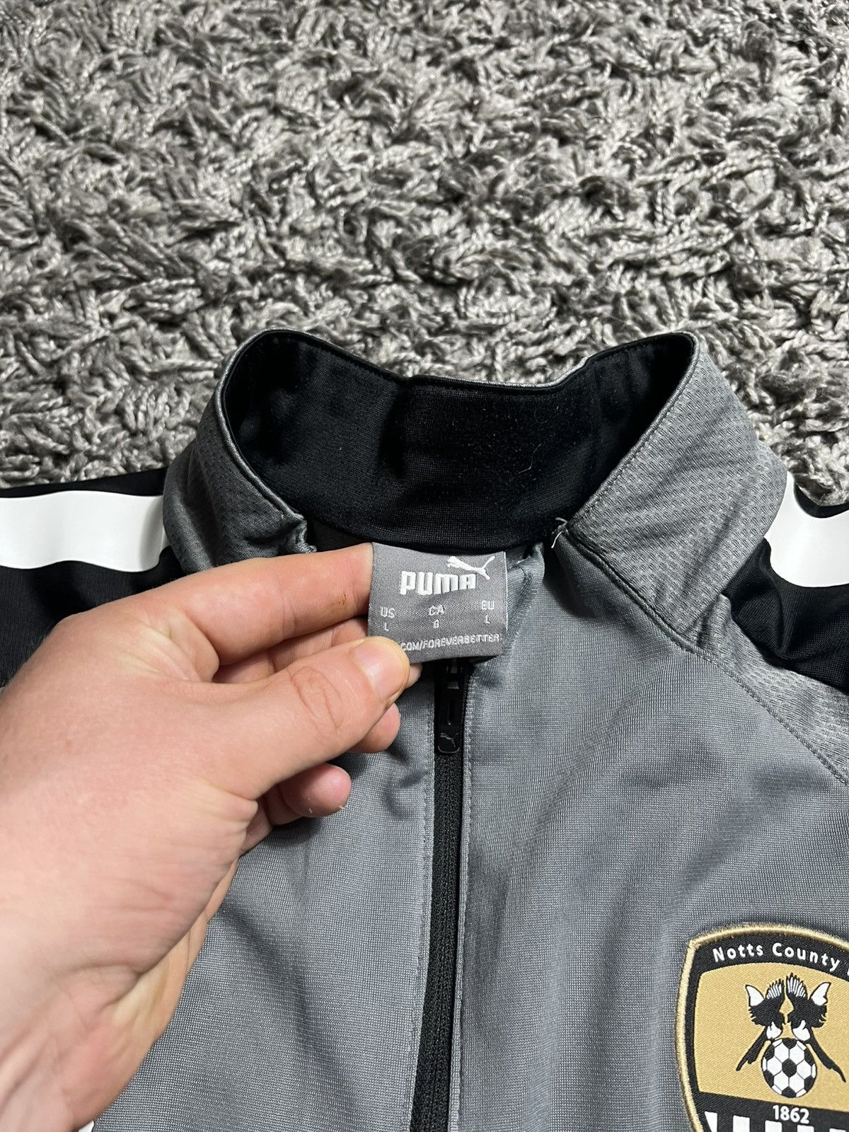 Puma NOTTS COUNTY FC PUMA SOCCER POLYESTER JERSEY T-SHIRT Size US L / EU 52-54 / 3 - 3 Thumbnail