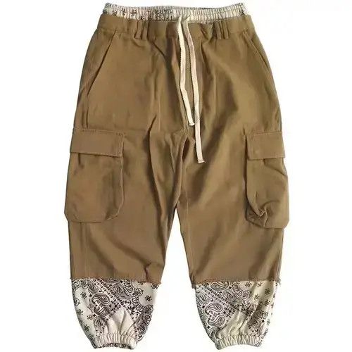 VIBE 20AW Indigo Union Japan Khaki Bandana Patchwork Worker Pants Size US 32 / EU 48 - 1 Thumbnail