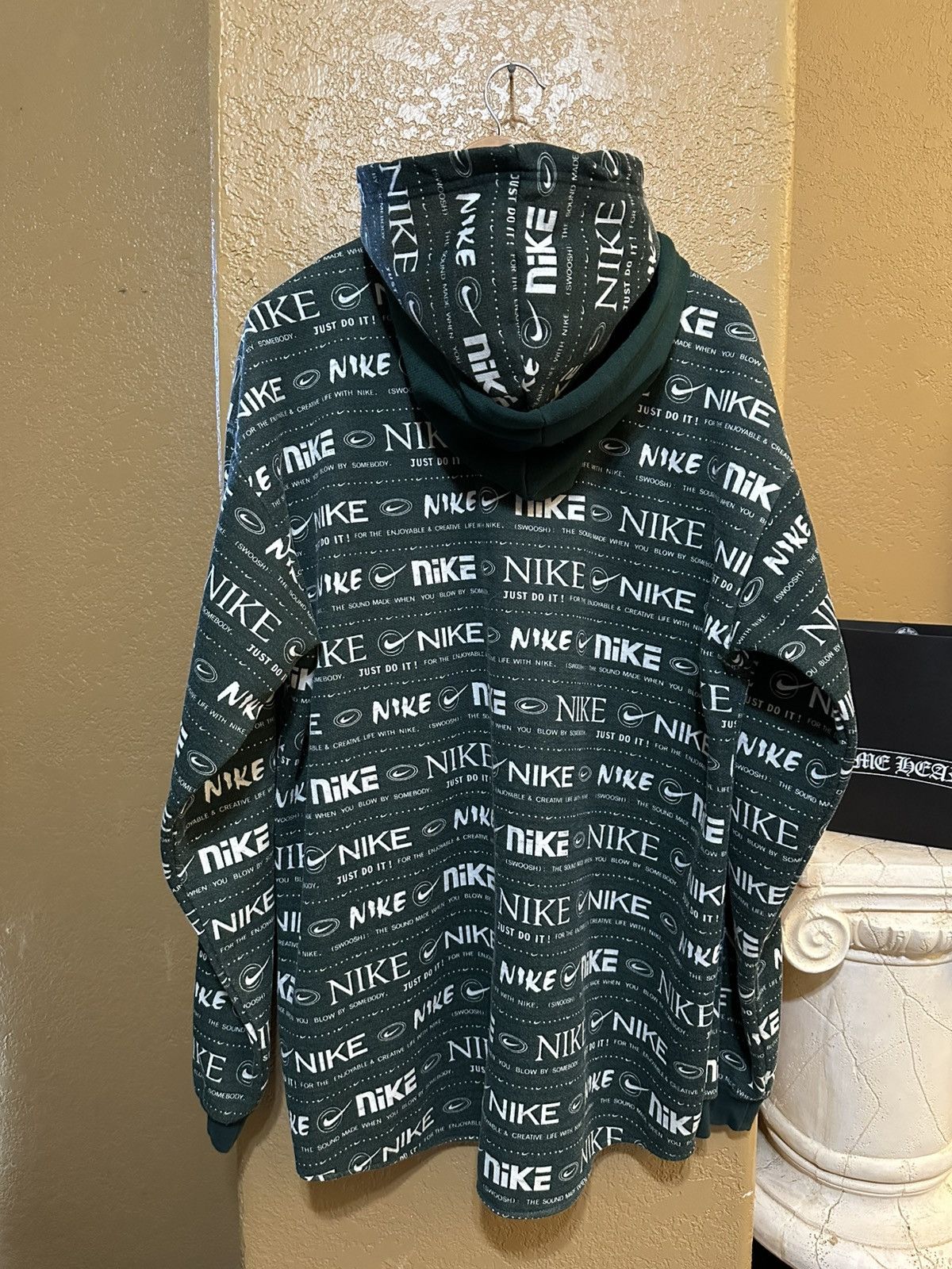 Nike GRAIL Vintage 90s Nike AOP Hoodie XL Green Size US XL / EU 56 / 4 - 3 Thumbnail