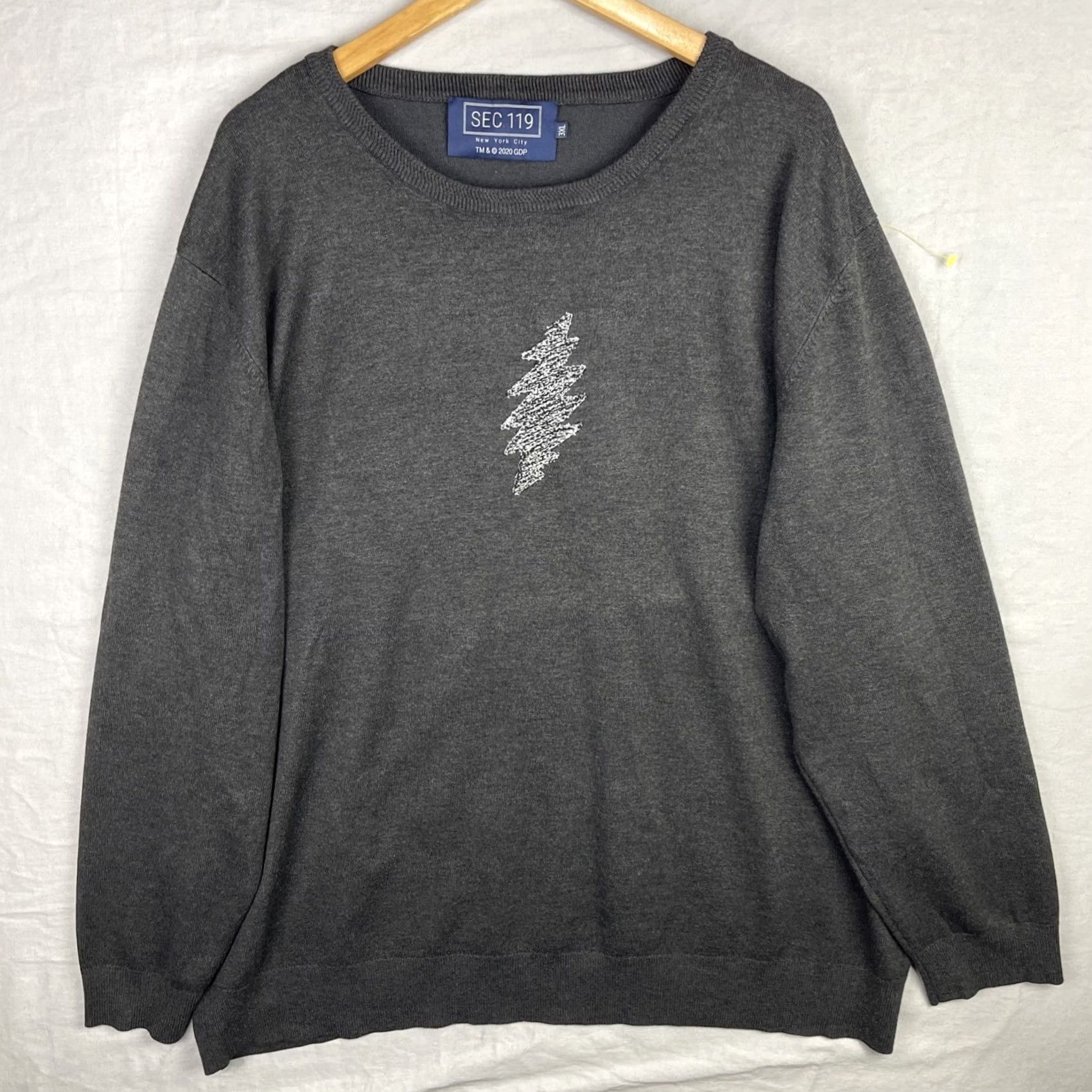 Vintage Grateful Dead Sweater Mens 3XL Gray Section 119 Sweatshirt Pullover Lightning Bolt Size US XXL / EU 58 / 5 - 2 Thumbnail