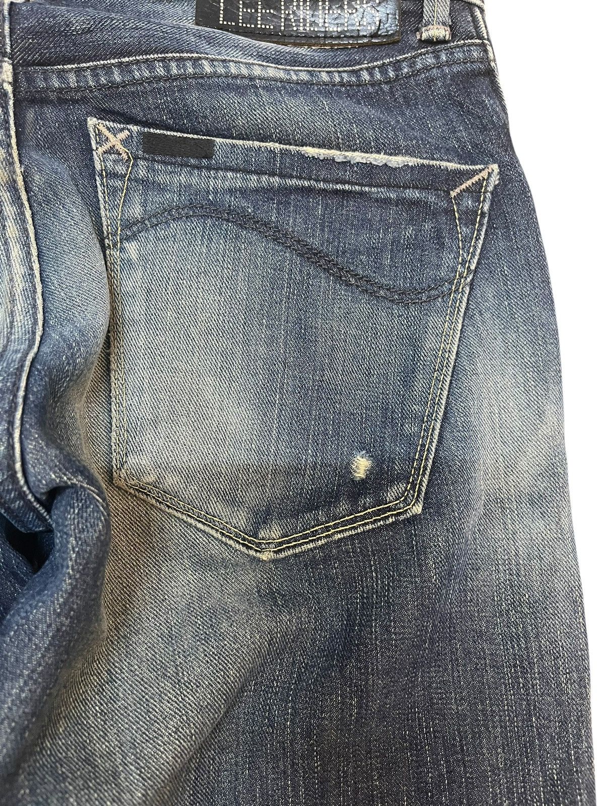 Lee Vintage Lee Riders Faded Honeycomb Distressed Denim Size US 30 / EU 46 - 9 Thumbnail