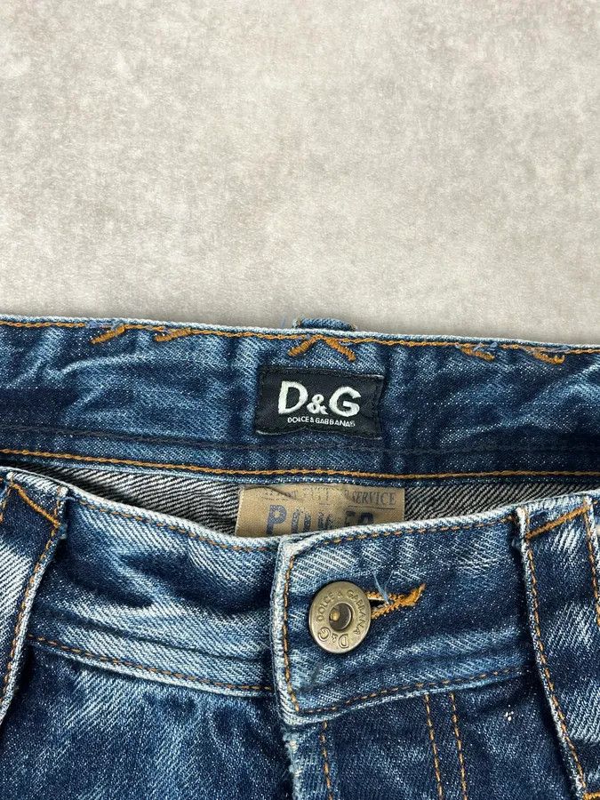Dolce & Gabbana 2000s Dolce & Gabbana Blue Denim Washed Slim Jeans Size US 31 - 10 Thumbnail