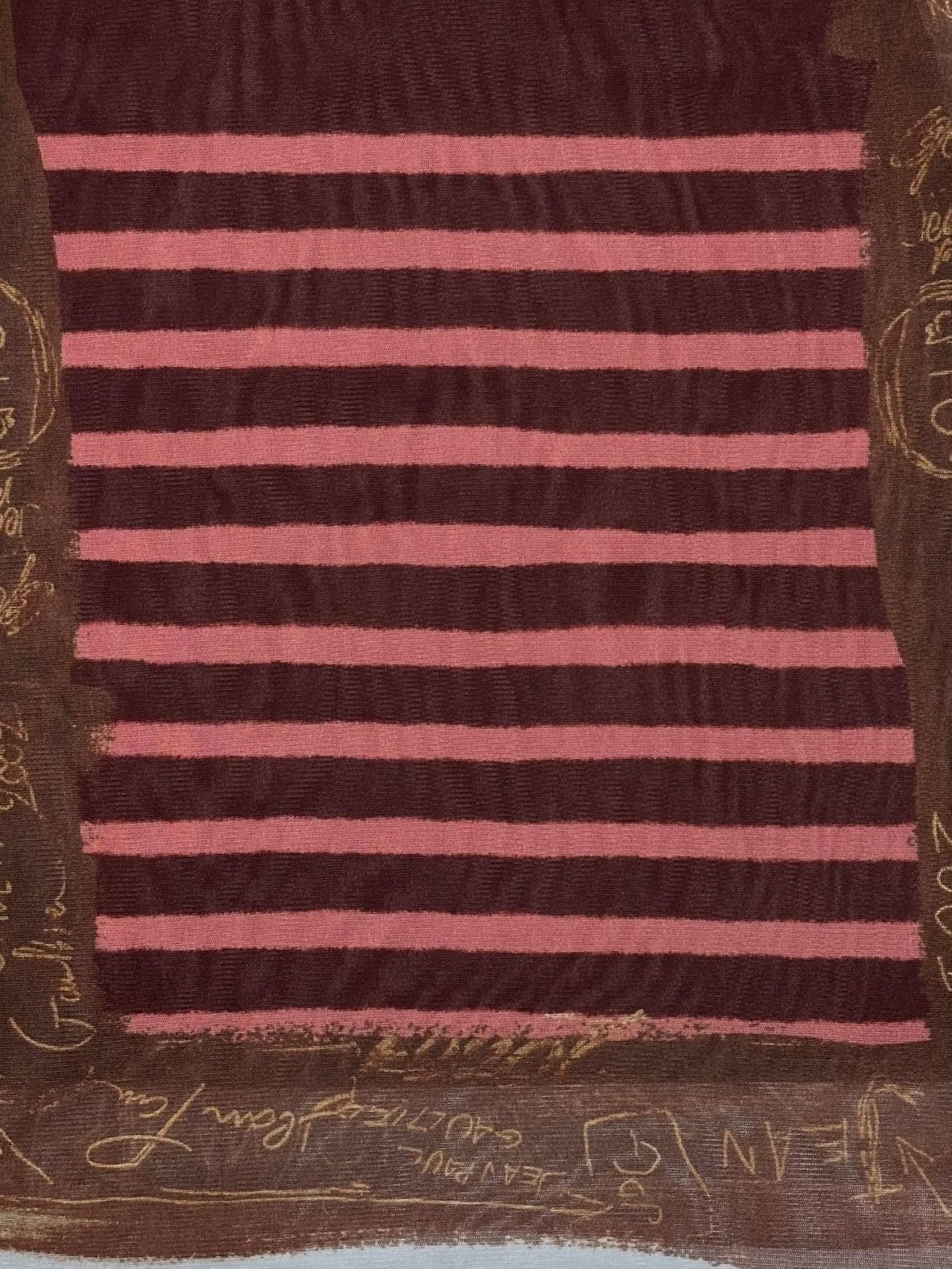 Jean Paul Gaultier JEAN PAUL GAULTIER S/S 2001 Graffiti Striped Mesh Midi Skirt Size 28" / US 6 / IT 42 - 4 Thumbnail