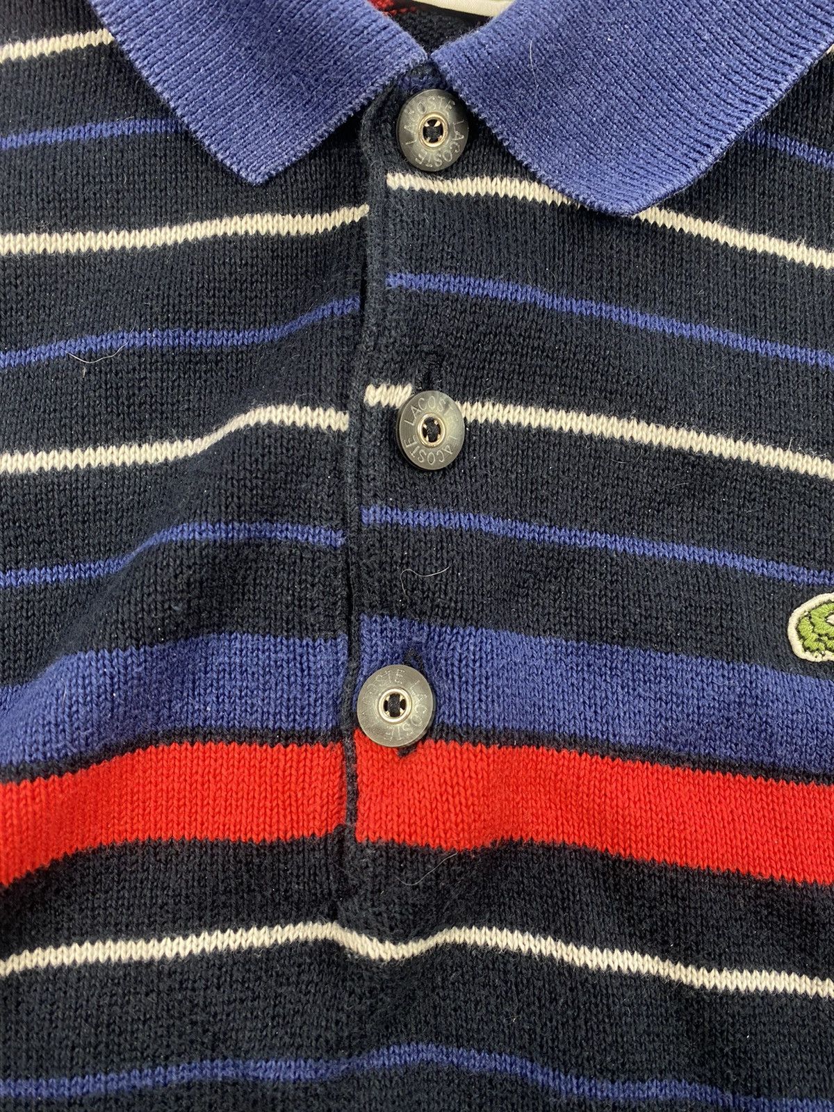 Japanese Brand × Lacoste × Vintage Vintage Lacoste Striped Shirt Long Sleeve Polo 90s Japan Size US XXL / EU 58 / 5 - 4 Thumbnail