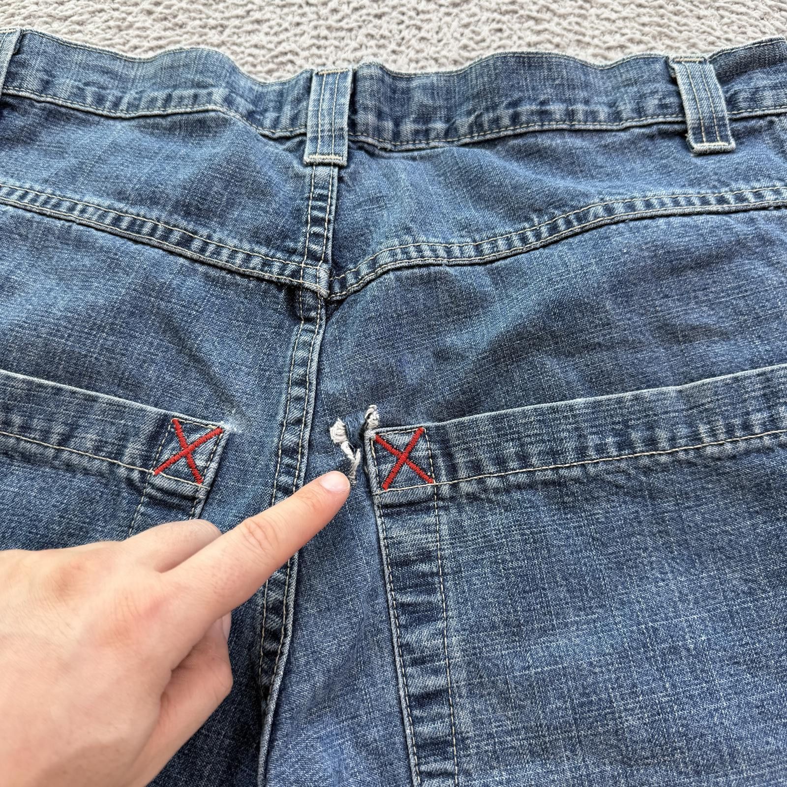 JNCO Vintage JNCO Jeans Denim Shorts Mens 34 Blue Y2K Flame Logo Size US 34 / EU 50 - 8 Thumbnail