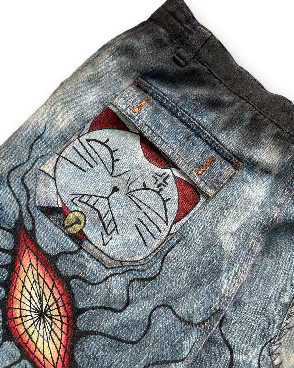 Anime Okarun Custom jeans Size US 35 - 8 Thumbnail