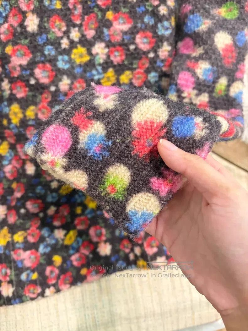 Comme des Garcons Comme Des Garcons one-size-fits-all Colorful Floral Knit Sw Size S / US 4 / IT 40 - 3 Thumbnail