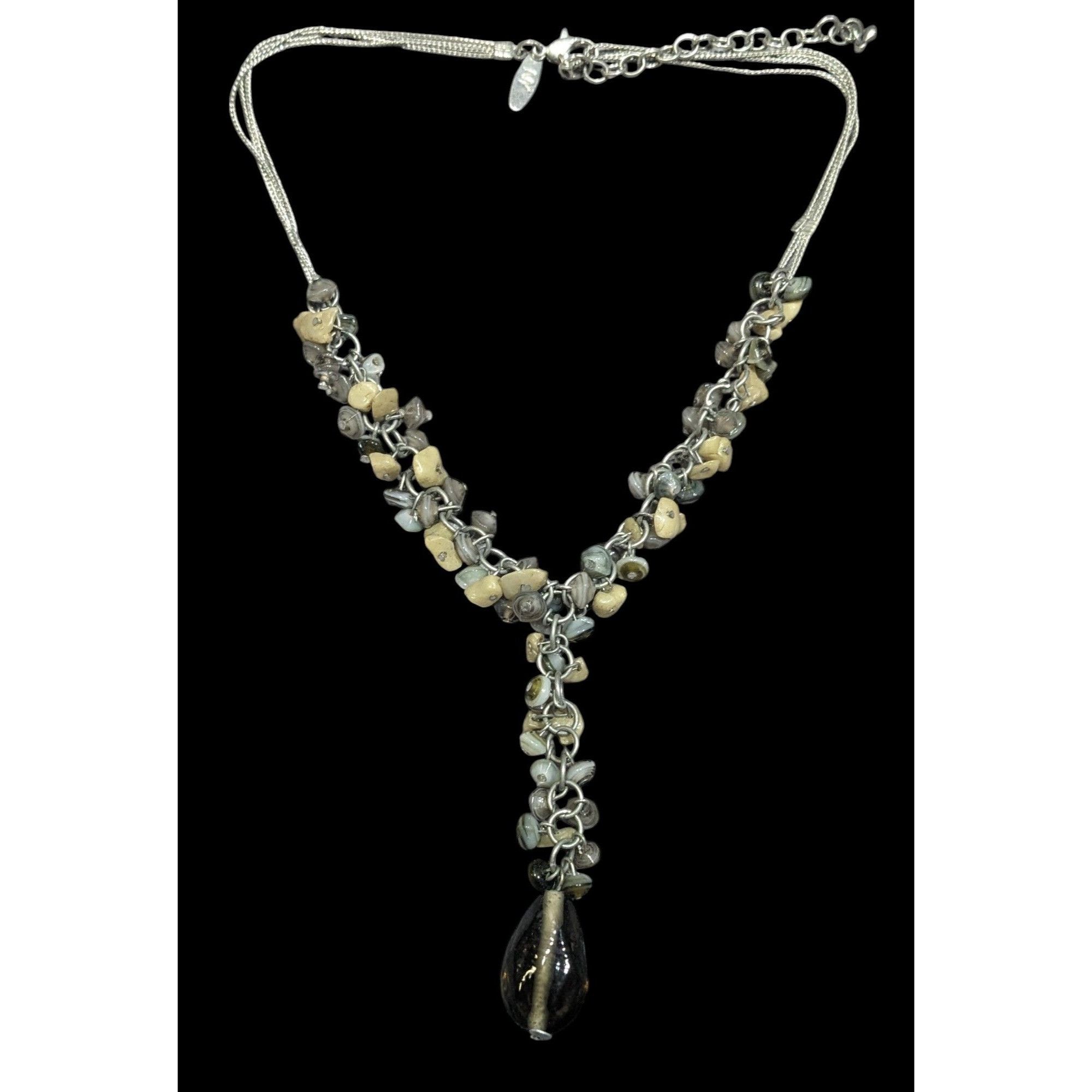 Other NY & Co Glass And Gem Chip Beaded Y Necklace Size ONE SIZE - 1 Thumbnail