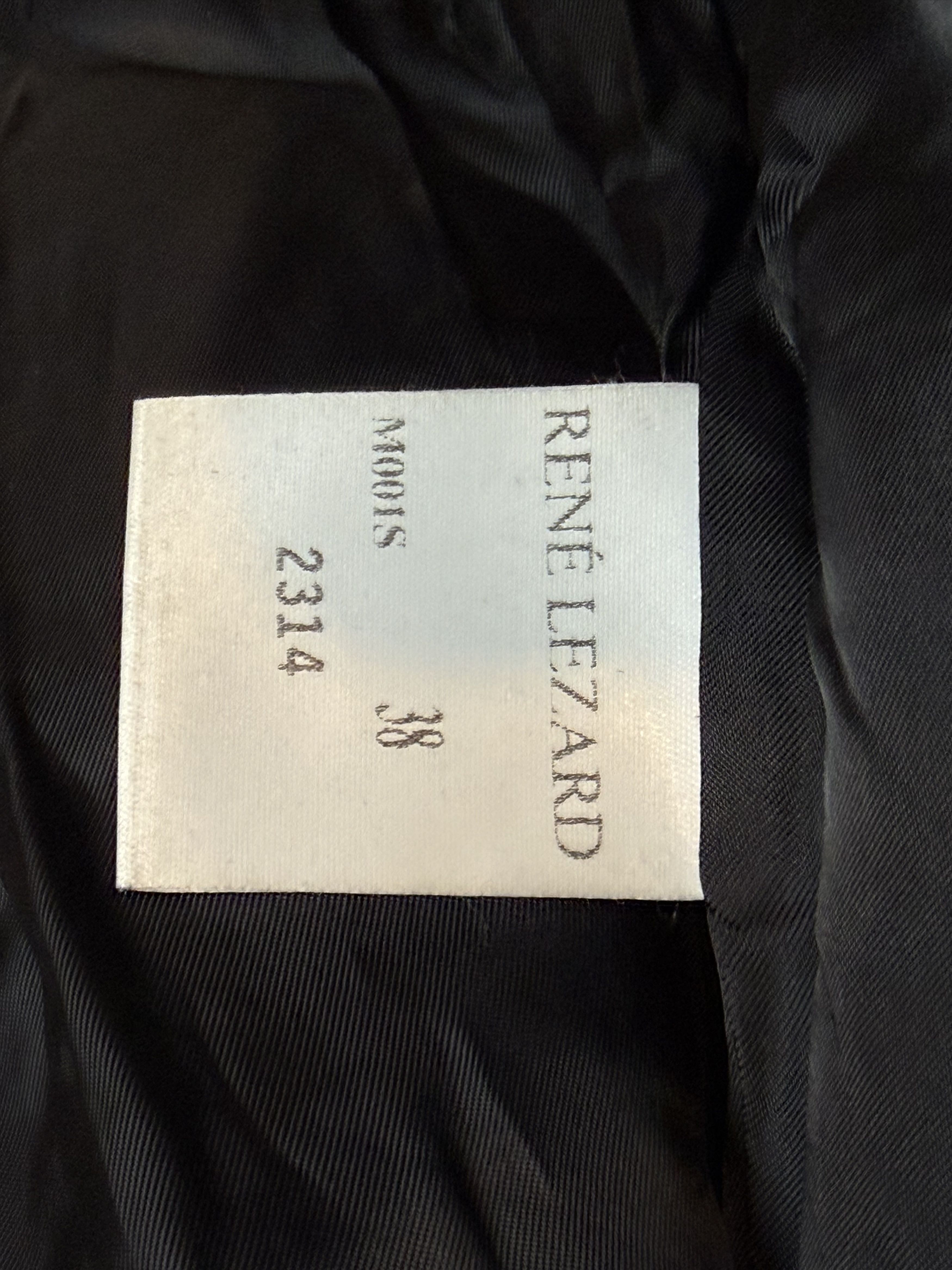 Vintage Rene Lezard Black Coat Mohair Cashmere Wool Blend Women's Size M / US 6-8 / IT 42-44 - 10 Thumbnail