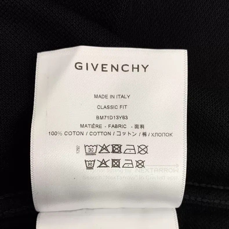 Givenchy Givenchy Black Cotton Logo Print Collar Short Sleeve Polo Size US L / EU 52-54 / 3 - 8 Thumbnail