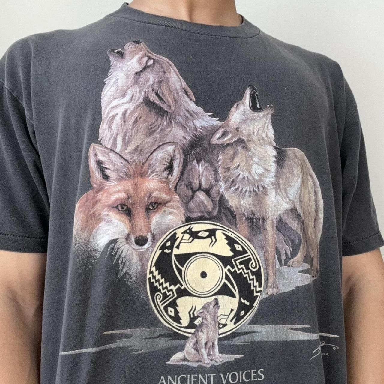 Vintage Vintage Ancient Voices 1990s Graphics Grey Tee Shirt Size US L / EU 52-54 / 3 - 2 Thumbnail