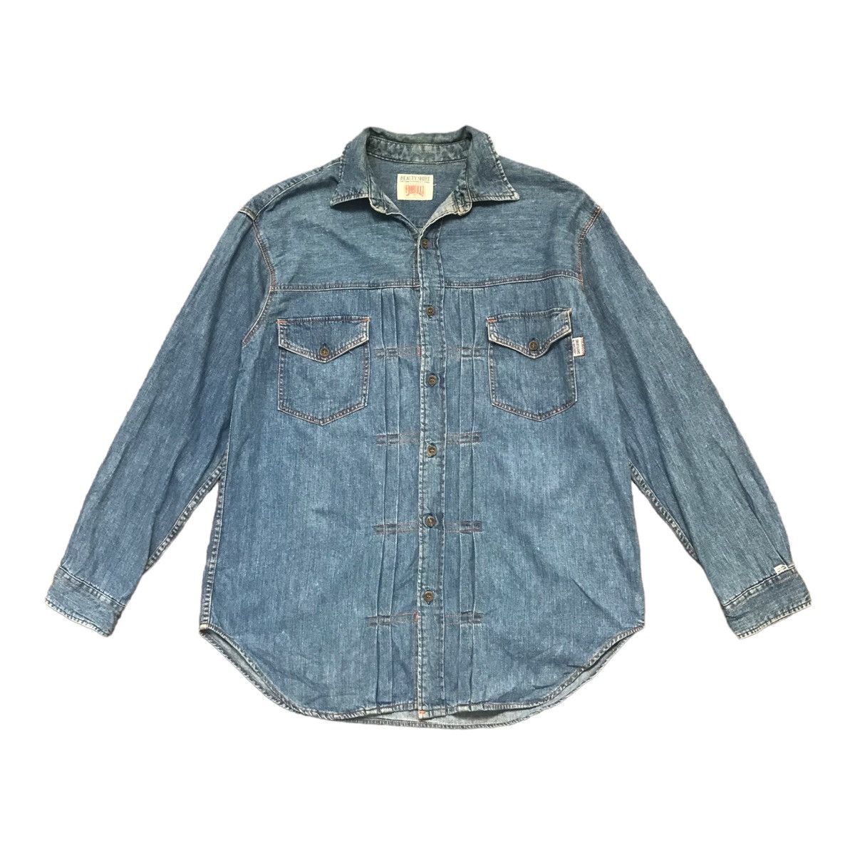 Fiorucci × Vintage Vintage Fiorucci Safety Jean Italy Denim Tshirt Size US M / EU 48-50 / 2 - 1 Thumbnail