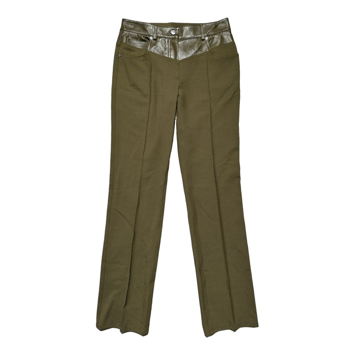 Helmut Lang Leather hybrid Gaiter trouser Size US 30 / EU 46 - 1 Thumbnail