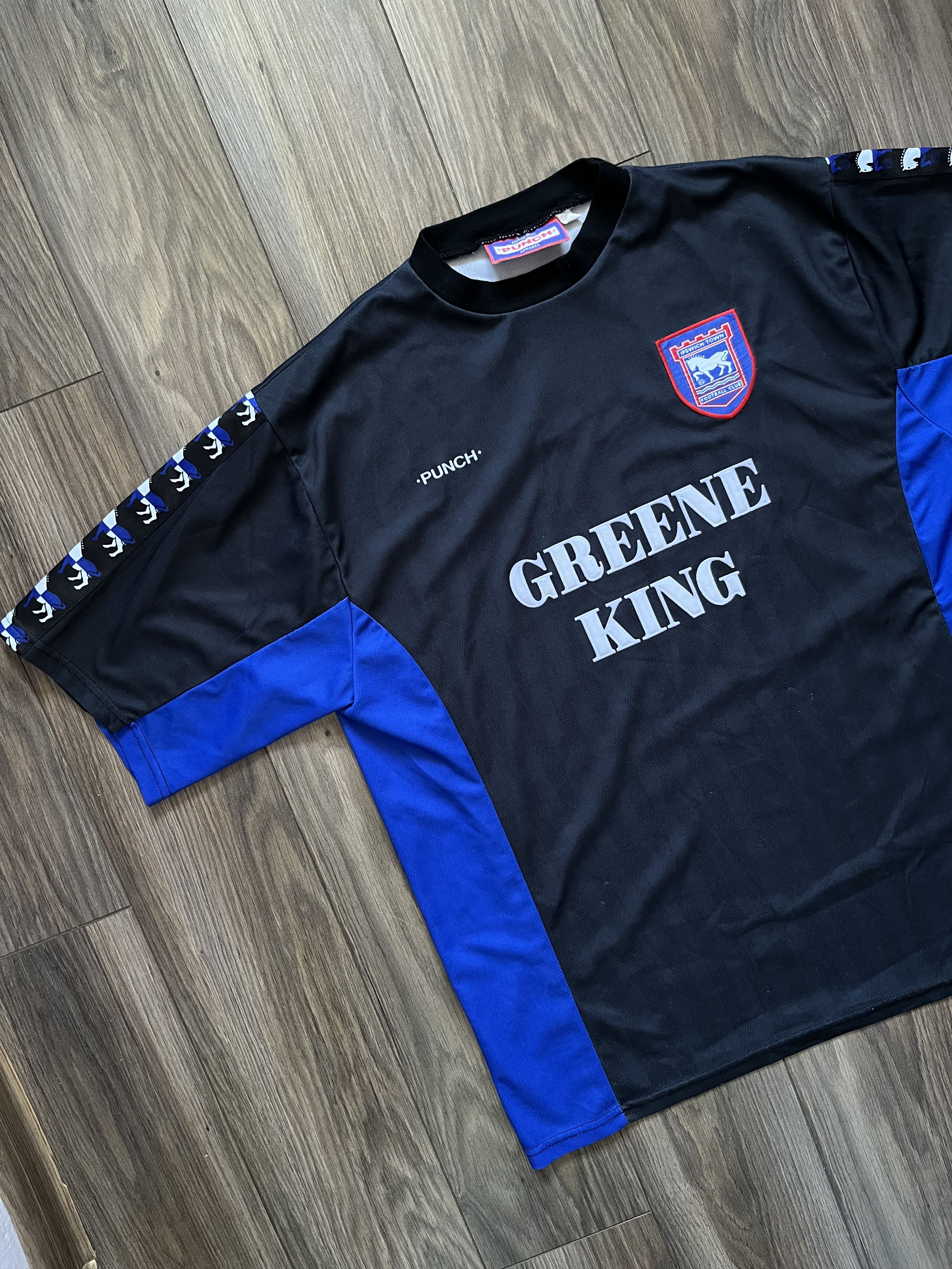 Vintage Ipswich Town 1997/1998 Home Punch Vintage Jersey Dark Blue Size US L / EU 52-54 / 3 - 3 Thumbnail