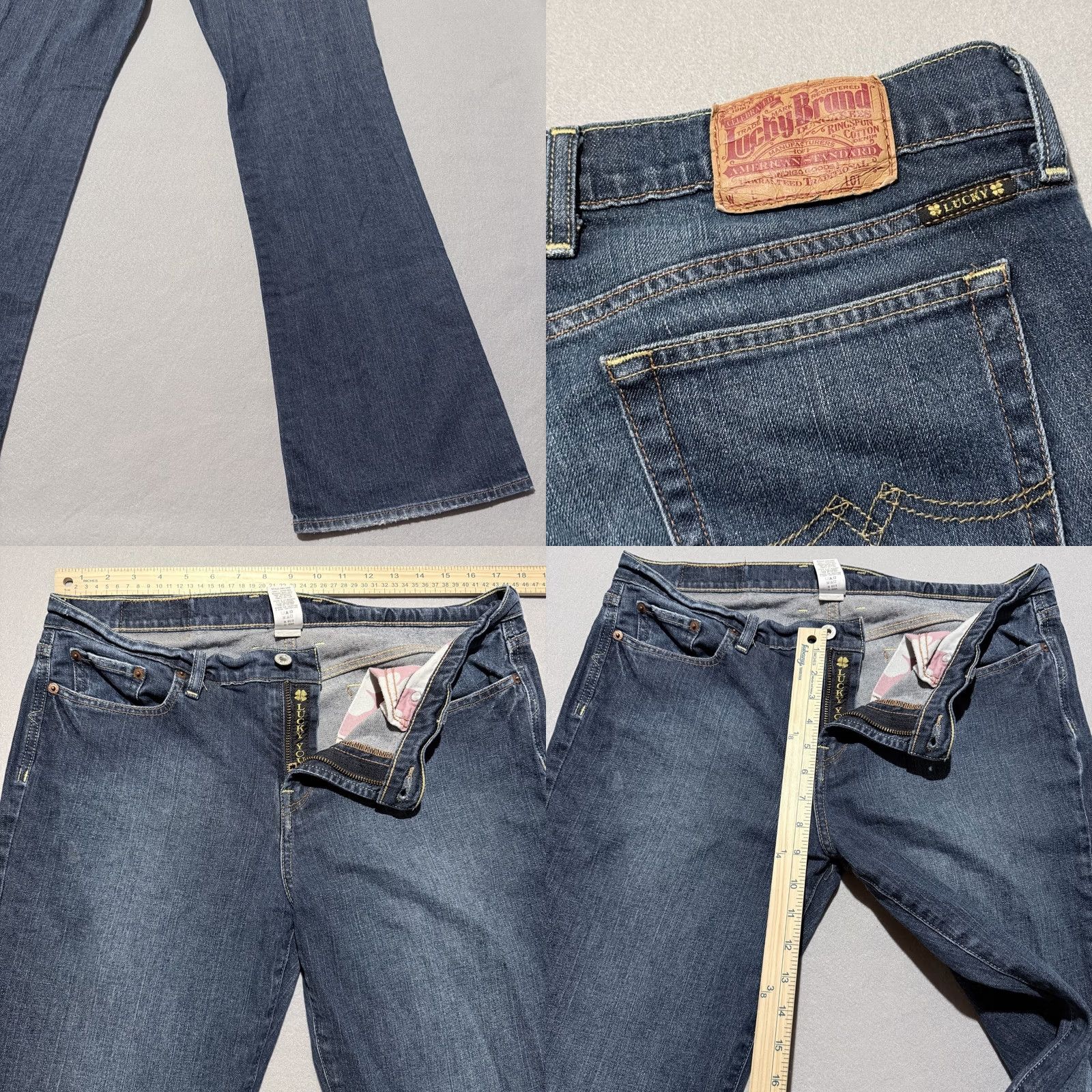 Lucky Brand Lucky Brand Jeans Women's Bootcut Jeans Blue 34x34 Pockets Mid Rise Denim Regular Size Adults Womens Size 42" / US 20 - 8 Thumbnail
