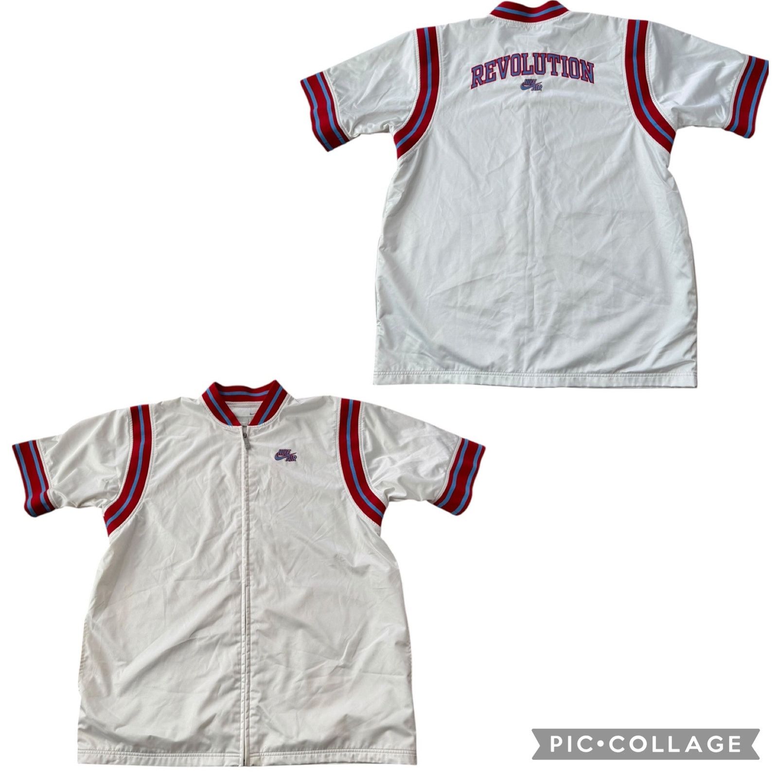 Nike VTG Nike Air Revolution short sleeve zip long jacket white Size US XL / EU 56 / 4 - 1 Thumbnail